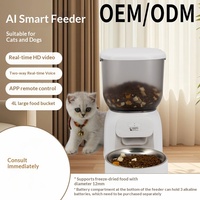 Distributeur automatique intelligent de nourriture pour animaux de compagnie avec caméra, contrôle par application WiFi, 3L, en plastique, avec minuterie, pour la maison et les animaleries