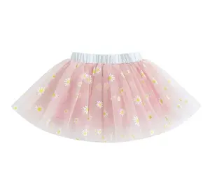 Jupe tutu personnalisé pour bébé fille jupe étoile brillante motif floral personnalisé maille douce enfant en bas âge fille princesse tutu jupe