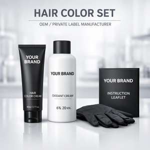 Kit de Coloración Capilar de Marca Privada OEM, Fabricante Profesional de Tintes para el Cabello, Sistema de Coloración Permanente para Salón, Caja con Solución Completa - Product Image 1