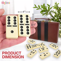 Ensemble de dominos en bois vierges pour gravure laser, étui de présentation avec logo personnalisé, marque privée, cadeau d'entreprise, vente en gros, revente
