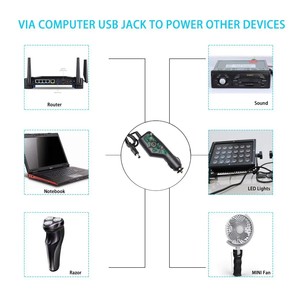 Cable Cargador Universal de 12V CC para Auto, Adaptador de Corriente para Encendedor de Cigarrillos, para Router, Luz LED - Product Image 2