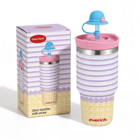 Gobelet de voyage isotherme en acier inoxydable de 20 oz, personnalisé, avec poignée, paille et couvercle 2-en-1, idéal pour le café et la bière