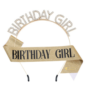 Kit Fascia Glitterata Corona Tiara con Strass, Accessori Principessa per <span class=keywords><strong>Compleanno</strong></span>, Halloween e Celebrazioni Natalizie per Donne - Product Image 5
