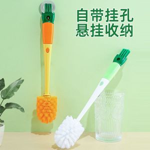 Brosse de nettoyage 4 en 1 pour bouteilles et tasses, brosse de lavage multifonctionnelle à long manche avec têtes remplaçables - Product Image 2
