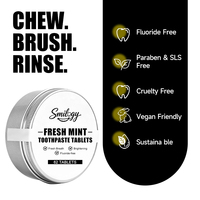 Tablettes de dentifrice blanchissant aux herbes à marque privée, dentifrice solide à la menthe, fabricant OEM ODM