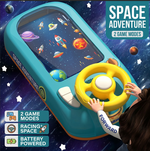 Console di Gioco Elettronica da Tavolo, Gioco di Avventura Spaziale, Console Interattiva, Macchina da Gioco <span class=keywords><strong>per</strong></span> Corse Automobilistiche con Musica <span class=keywords><strong>per</strong></span> Bambini - Product Image 3