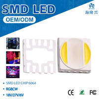 Puce LED SMD 6064 givrée diffuse haute puissance 4,5W 5-en-1 haute tension 27V 6064RGBCW SMD LED PLCC-10 pour scène