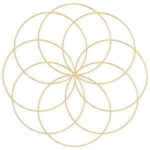 Cercle floral en métal doré pour couronne, décoration de mariage DIY, <span class=keywords><strong>anneau</strong></span> en métal doré pour macramé, <span class=keywords><strong>attrape</strong></span>-rêves, suspension murale en macramé pour remise de diplôme - Product Image 2