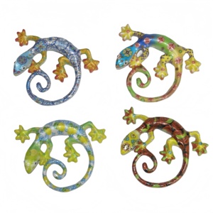 2025 Trending Polyresin Home <b>Decor</b> Garden Lizard Art Deco Handicraft <b>Wall</b> <b>Hanging</b> Animal Decoration for the Home - Product Image 1