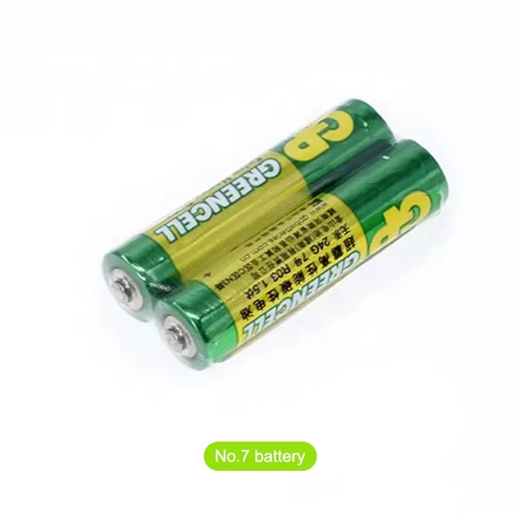 GP-batería AAA verde, 45 minutos de capacidad Nominal, n. ° 7, carbono, Zinc, 1,5 V