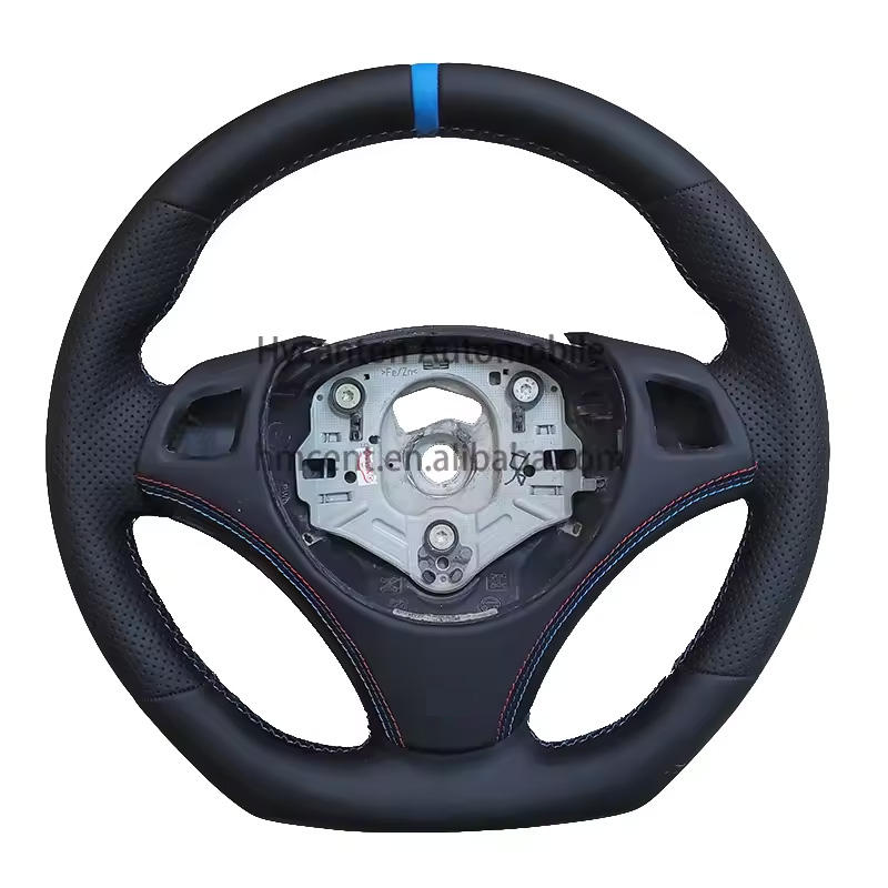 With holes+Leather+blue spiral logo+red and blue stitching