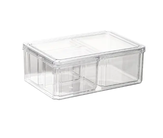 Refrigerator storage box Kitchen storage set small red book fruit food vegetable fresh-keeping box Transparent dumpling box