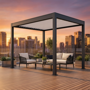 Pérgola Inteligente de Lujo para Jardín RKOVE RK-C2, con Persianas Ajustables, para Sombra Ambiental y Relajación en Jardines Privados - Product Image 1