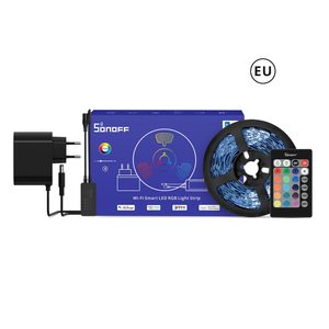 Para SONOFF L2 Lite 5M tira de luz <span class=keywords><strong>LED</strong></span> inteligente Control remoto de música cortable Flexible impermeable DIY tira de luz funciona Alexa <span class=keywords><strong>Smart</strong></span> - Product Image 1