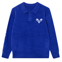 Pull-over en mohair tricoté anti-plis pour homme avec logo personnalisé, 300g, manches longues, tricot décontracté pour l'hiver