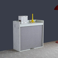 Armoire moderne en bois et acier peu encombrante, élégante et pliée, pour chambre, bureau, maison, meubles, table à manger en bois