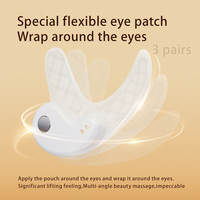 Appareil de massage oculaire micro-courant rechargeable pour le raffermissement de la peau, avec patchs oculaires réutilisables personnalisables pour la beauté et la réduction des rides