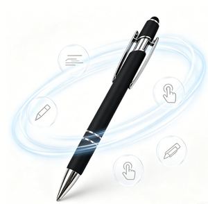 Stylet 2-en-1 pour écran tactile, stylo à bille métallique à écriture fluide, stylo de signature, cadeau promotionnel, stock en vrac - Product Image 1