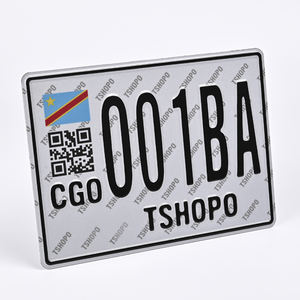 Afrique <span class=keywords><strong>Congo</strong></span> Plaque d'immatriculation de voiture en aluminium gaufré <span class=keywords><strong>film</strong></span> réfléchissant pour moto - Product Image 1