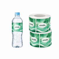 Étiquettes pour bouteilles d'eau pour machine d'étiquetage automatique, autocollants BOPP personnalisés imperméables pour l'emballage d'eau minérale