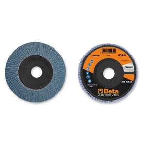 BETA - 112000104 Flap <b>discs</b> with zirconia abrasive cloth, <b>plastic</b> backing pad, single flap construction ø 125 mm (multi-pack) - Product Image 3