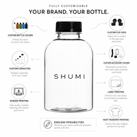Bouteille en PLA biodégradable de 500 ml et 1 L à large ouverture, de qualité alimentaire, pour jus et boissons, emballage écologique en gros