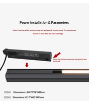 Profil de rail magnétique LED COB DC48V en alliage d'aluminium durable Ra95, dimmable, pour usage domestique et commercial, application de décoration