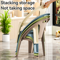 Chaise empilable moderne en plastique avec dossier, grande taille, antidérapante, pour enfants et adultes, idéale pour l'école et l'appartement, de l'usine Jieyang Xingsheng