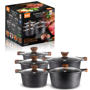 Raf nhà máy bán buôn dễ dàng để làm sạch 5 nhà bếp Chậu không dính Cookware sets cho nhà bếp sử dụng - Product Image 1