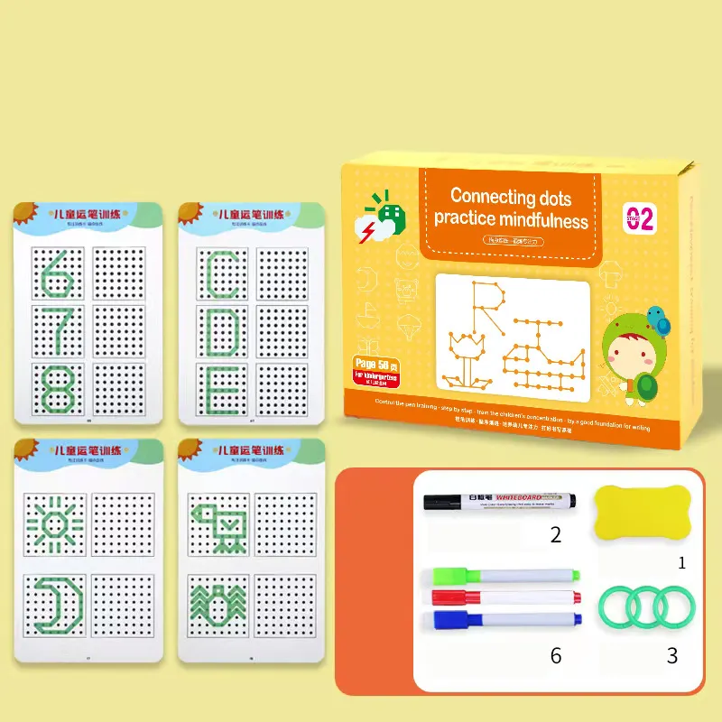 モンテッソーリ絵画おもちゃ子供のペントレーニング色の形数学競技ゲームセット子供の教育玩具