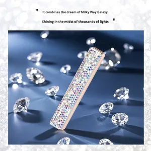 ولاعة معدنية مرصعة بالماس لاستخدام السجائر نسائية صغيرة الحجم بسيطة عالية القيمة على الطراز المقاوم للرياح لطيفة - Product Image 6