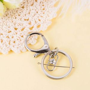 Vente en gros de crochets mousquetons en métal plaqué, fermoirs mousquetons, accessoires pour porte-clés circulaires DIY, porte-clés en métal, boucles en vrac pour la fabrication de bijoux - Product Image 3