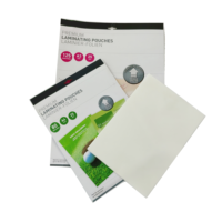 75mic 80mic 125mic a4 papier laminé feuille laminado film papeterie film de plastification taille personnalisée épaisseur pochettes de plastification