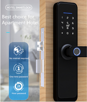 Grosir Tuya kunci pintu rumah pintar WiFi, kata sandi sidik jari Digital kartu aluminium pintu Cloud opsi penyimpanan Data TT kunci WiFi
