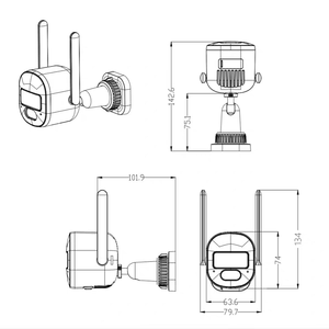 Sistema de Cámaras de Seguridad Inalámbricas de 5MP con Monitor de 10 Pulgadas, Cámaras de Video <span class=keywords><strong>WiFi</strong></span> para Exteriores, Sistemas de Vigilancia, Kits NVR - Product Image 6
