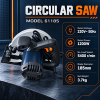 Scie circulaire électrique OEM/ODM 1200W 5400 tr/min Lame de 185 mm pour la coupe du bois Légère 3,7 kg Haute efficacité Professionnelle