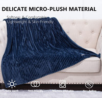 Couverture électrique chauffante en flanelle douce et solide, pliable, à température contrôlée, lavable, taille King, pour lit domestique