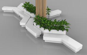 Y088 public loisirs banc chaise Pot moderne décoratif pot de fleurs et tabourets Salon Spa magasin chanceux pots de plantation et conception de chaise - Product Image 6