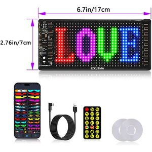 SZKUZMA LED Sign 7x3 Inch Programmable Matrix Panel App <b>Control</b> <b>USB</b> Powered Indoor Outdoor Display - Product Image 2