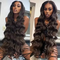 Extensions de cheveux humains brésiliens ondulés de 30, 32, 40 pouces, style vague naturelle, pour femmes