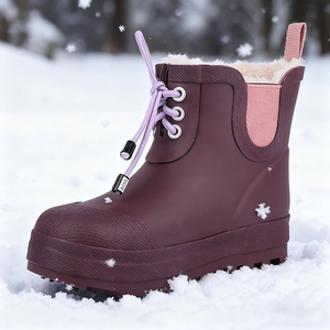 OEM/ODM trẻ em cao su không thấm nước khởi động với lót ấm ngoài trời đi bộ đường dài chống trượt Mưa Giày cho bé trai và bé gái - Product Image 6