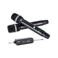 Microphone sans fil UHF portable Microphone haut-parleur chariot à double canal