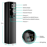 Pompe à air électrique portable USB 1-12 PSI, durable, en ABS, batterie 7500 mAh pour usage extérieur, ballons gonflables/paniers de basket/football, LED