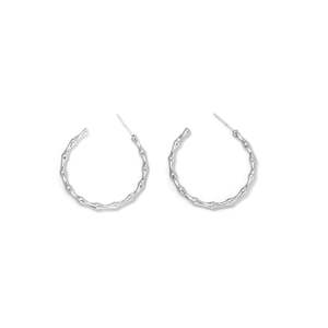 Stainless Steel Hoop <b>Earrings</b> PVD Gold Plated Sustainable Resistant Fashion Jewelry - Product Image 1