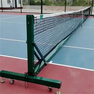 低价便携式户外网球柱泡菜球场排球羽毛球网杆系统人造草