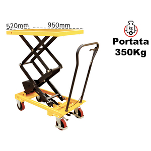 รถเข็นยก A350 Barbero pantograph คู่ขนาด950X520มม. ความจุ350กก. - Product Image 1
