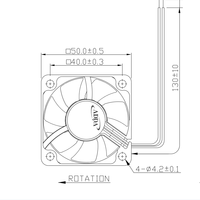 ADDA AD5012UB-C7B 12V DC Brushless Axial Fan 50x50x20mm Lame en plastique avec roulement à billes OEM & ODM Support Systèmes de refroidissement