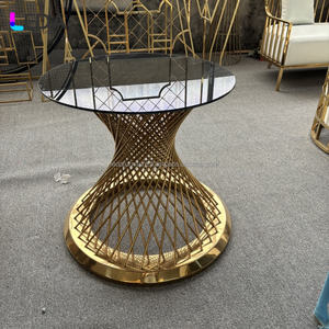 LEDA 2025 Nouveautés Mariage Events Party Modern Unique Fancy Round Cake Table Gold Stainless Steel Table - Product Image 3
