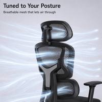 Chaise de bureau ergonomique haut de gamme avec dossier en maille respirante, verrouillage d'inclinaison et glissière de siège pour la maison, le bureau et l'espace d'étude