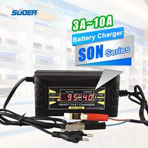 Cargador de batería inteligente <span class=keywords><strong>Suoer</strong></span> <span class=keywords><strong>SON</strong></span> Series 12V 6A LED trifásico 3A/5A/6A/10A con/sin - Product Image 1
